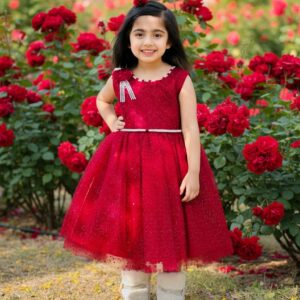 Bridal Red Shimmer Frock