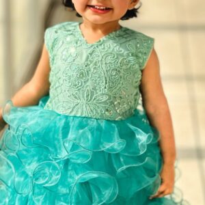 Green Frill Frock